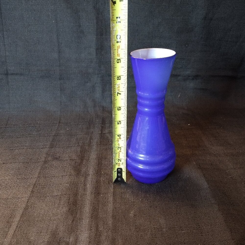 Italian Blue Glass Trophy Vase - Picture 2 of 6